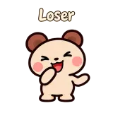 Loser · Funny Bear sticker from Chat Reactions