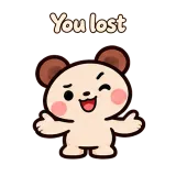You lost · Funny Bear sticker from Chat Reactions