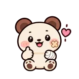 All Patched Up · Brown Bear sticker from Express Yourself