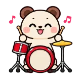 Drum Beat · Brown Bear sticker from Express Yourself