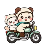 Motorbike Together · Brown Bear sticker from On the Go