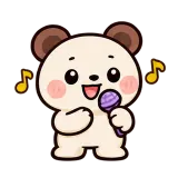 Karaoke Time · Brown Bear sticker from Express Yourself