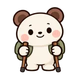 Hiking Time sticker from Little Bear Laughs