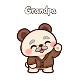 Grandpa · Funny Bear sticker from Express Yourself