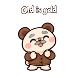 Old is gold · Funny Bear sticker from Express Yourself
