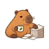 Everything Is Fine sticker from Capybara Patience