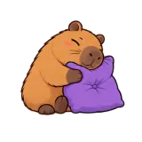 Heavy Hug sticker from Capybara Patience