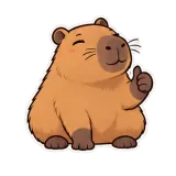 Quiet Approval sticker from Capybara Patience