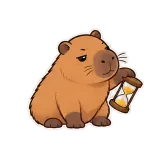Patiently Impatient sticker from Capybara Patience