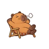 Weekend Loading sticker from Capybara Patience