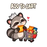 Cart Decisions sticker from Raccoon Decisions