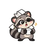 Too Many Tabs sticker from Raccoon Decisions