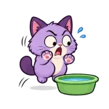 Absolutely Not sticker from Drama Cat