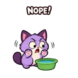 Absolutely Not sticker from Drama Cat