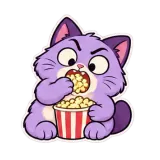 Popcorn Witness sticker from Drama Cat