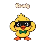 Ready · Bandit Duck sticker from Express Yourself