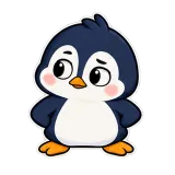 Sassy Little Look · Awkward Penguin sticker from Express Yourself