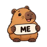 ME — Happy · Capybara sticker from Chat Signs