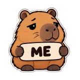 ME — Sad · Capybara sticker from Chat Signs