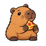Pizza Happiness · Capybara sticker from Express Yourself