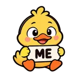 ME — Happy · Office Duck sticker from Chat Signs