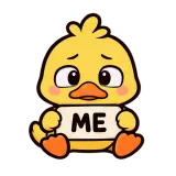 ME — Sad · Office Duck sticker from Chat Signs