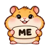 ME — Happy · Snack Hamster sticker from Chat Signs
