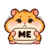 ME — Sad · Snack Hamster sticker from Chat Signs