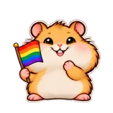 Proud Together · Snack Hamster sticker from Express Yourself