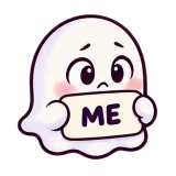 ME — Sad · Soft Ghost sticker from Chat Signs