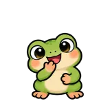 A Kiss for You · Tiny Frog sticker from Express Yourself