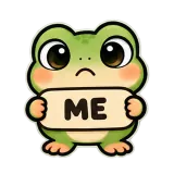 ME — Sad · Tiny Frog sticker from Chat Signs