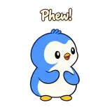 Phew! · Awkward Penguin sticker from Chat Reactions