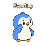 Sweating · Awkward Penguin sticker from Chat Reactions