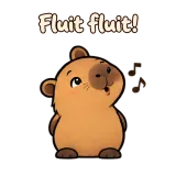Fluit fluit! · Capybara sticker from Chat Reactions