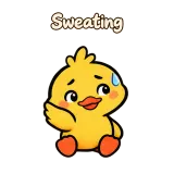Sweating · Office Duck sticker from Chat Reactions