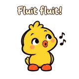 Fluit fluit! · Office Duck sticker from Chat Reactions