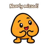 Nearly missed! · Potato sticker from Chat Reactions
