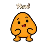 Phew! · Potato sticker from Chat Reactions