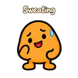 Sweating · Potato sticker from Chat Reactions