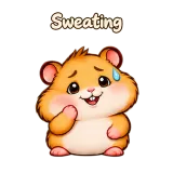 Sweating · Snack Hamster sticker from Chat Reactions