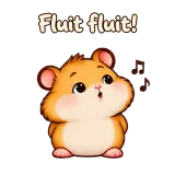 Fluit fluit! · Snack Hamster sticker from Chat Reactions