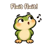 Fluit fluit! · Tiny Frog sticker from Chat Reactions