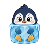 Ice Block · Awkward Penguin sticker from Express Yourself