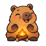Cozy Fire · Capybara sticker from Express Yourself