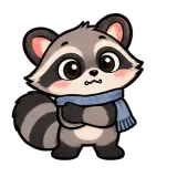 Brr, I'm Cold · Chaos Raccoon sticker from Express Yourself