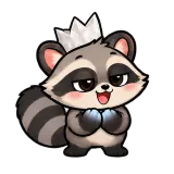 Freezing Hands · Chaos Raccoon sticker from Express Yourself