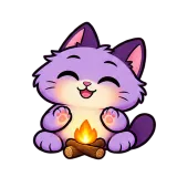 Cozy Fire · Drama Cat sticker from Express Yourself