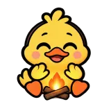 Cozy Fire · Office Duck sticker from Express Yourself