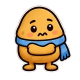 Brr, I'm Cold · Potato sticker from Express Yourself